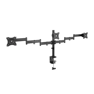 Kontrolsat - Suporte de Mesa Articulado TooQ - 3 Ecrãs - Preto - DB1327TN-B