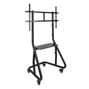 Kontrolsat - Suporte de Chão Móvel TooQ - 1 Ecrã - 60" / 105" - C/ Prateleira - Preto - FS20200M-B