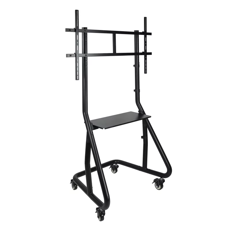 Kontrolsat - TooQ Mobile Floor Stand - 1 Screen - 60" / 105" - With Shelf - Black - FS20200M-B Kontrolsat - TooQ Mobile Floor Stand - 1 Screen - 60" / 105" - With Shelf - Black - FS20200M-B