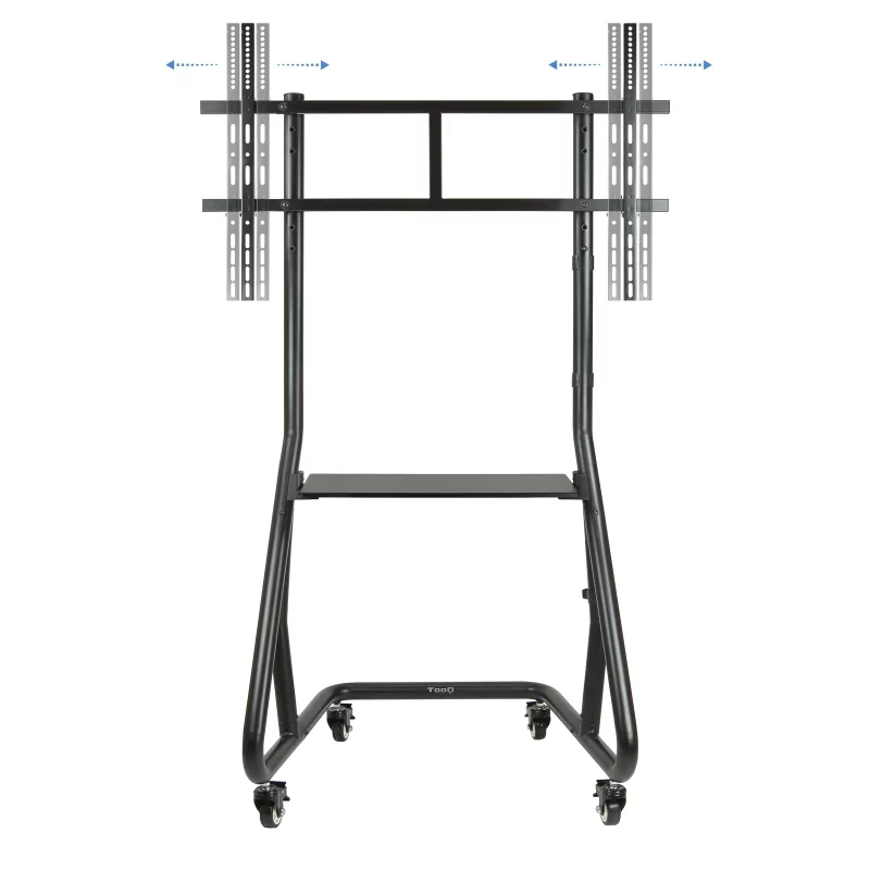 Kontrolsat - TooQ Mobile Floor Stand - 1 Screen - 60" / 105" - With Shelf - Black - FS20200M-B