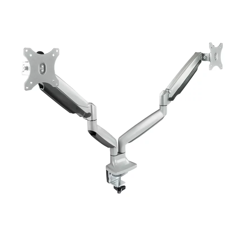 Kontrolsat - TooQ Hinged Table Stand - 2 Screens - 13" / 32" - Silver - DB3132TNR-S