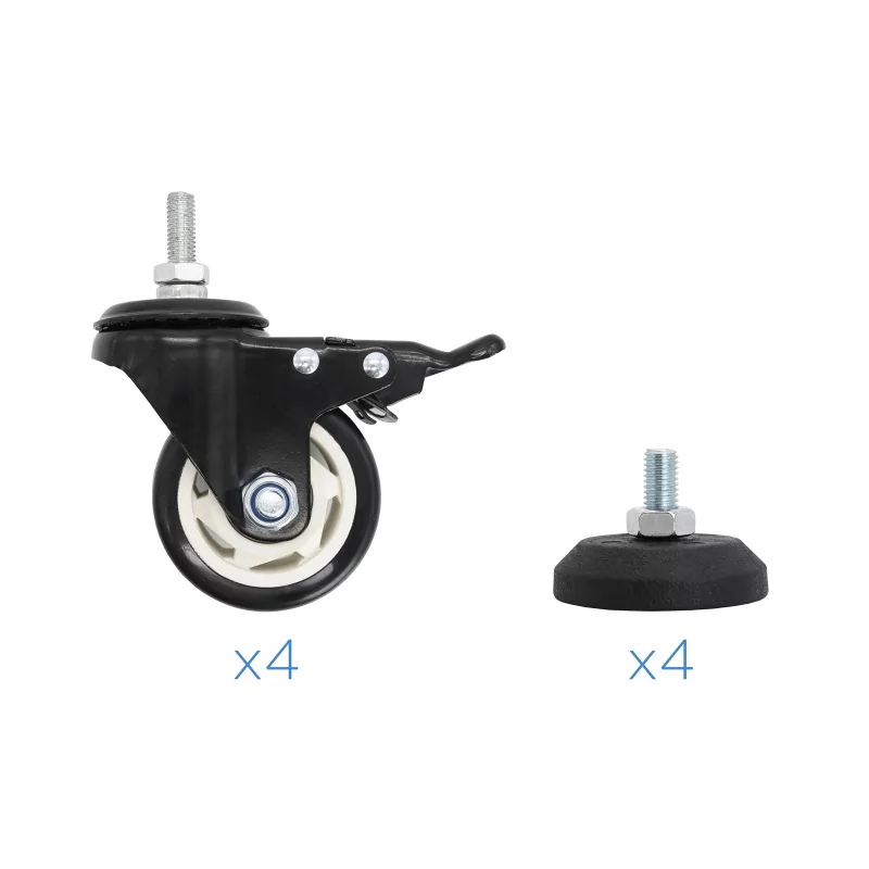 Kontrolsat - Suporte de Chão Móvel TooQ - 1 Ecrã - 60" / 105" - C/ Prateleira - Preto - FS20200M-B