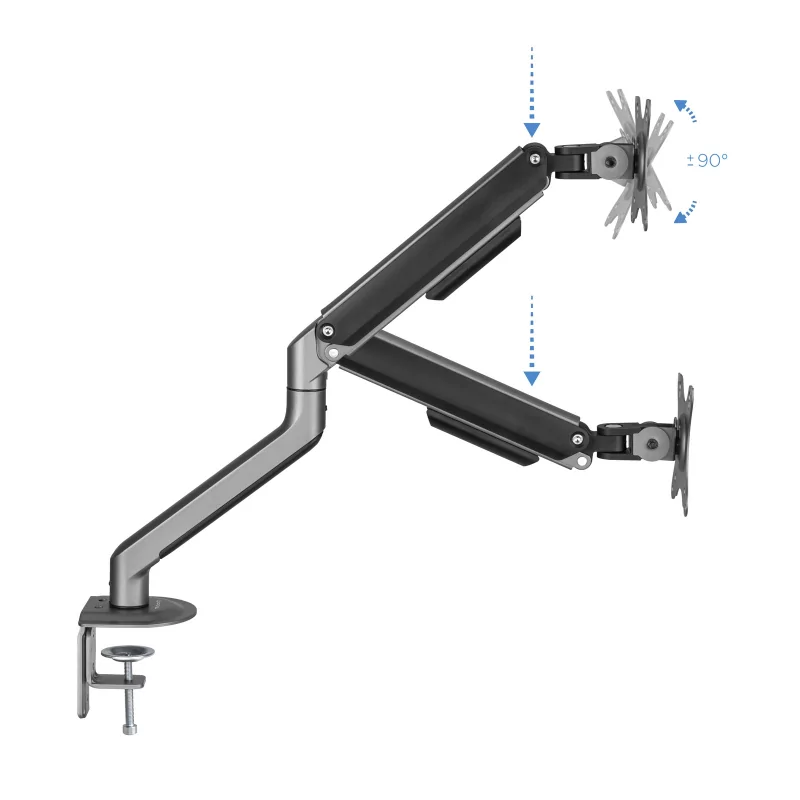 Kontrolsat - TooQ Desk Stand - 1 Screen - 17" / 32" - Gray - DB4032TNR-G