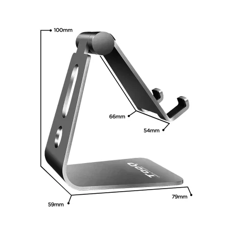 Kontrolsat - TooQ Desktop Stand - For Smartphone - Gray - PH0001-G Kontrolsat - TooQ Desktop Stand - For Smartphone - Gray - PH0001-G