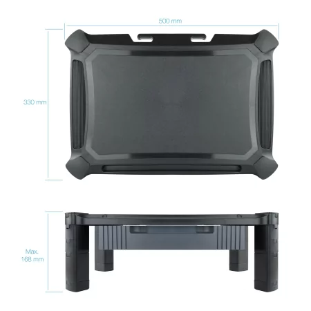 Kontrolsat - TooQ Adjustable Lift Support - With Drawer - MMPSSD01 Kontrolsat - TooQ Adjustable Lift Support - With Drawer - MMPSSD01