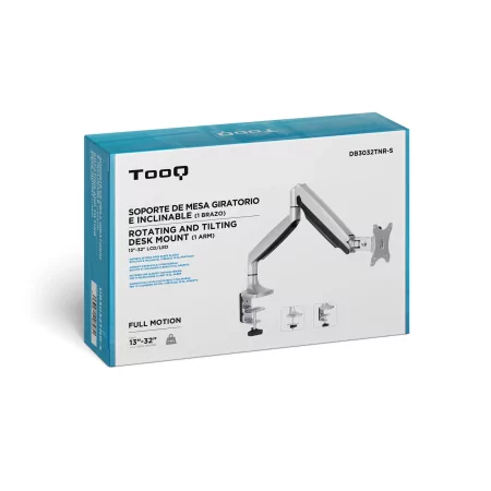 Kontrolsat - Suporte de Mesa TooQ - 13" / 32" - Prata - DB3032TNR-S Kontrolsat - Suporte de Mesa TooQ - 13" / 32" - Prata - DB3032TNR-S