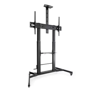Kontrolsat - Suporte de Chão Ajustável TooQ - Zeus - C/ Rodas - 60" / 100" - Preto - FS20400HM-B