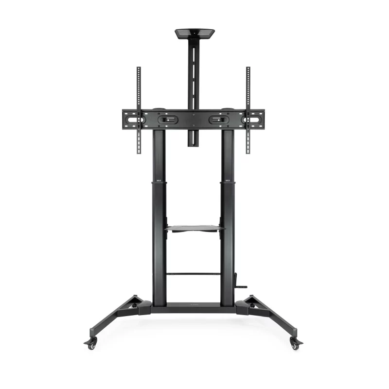 Kontrolsat - TooQ Adjustable Floor Stand - Zeus - W/ Wheels - 60" / 100" - Black - FS20400HM-B