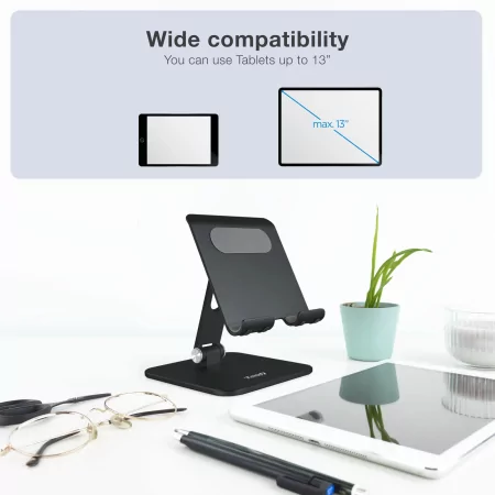 Kontrolsat - TooQ Adjustable Desk Stand - 13" - Black - PH-HERMES-NOCHE Kontrolsat - TooQ Adjustable Desk Stand - 13" - Black - PH-HERMES-NOCHE