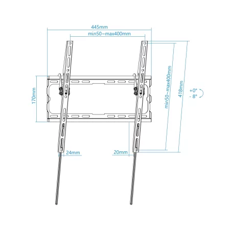 Kontrolsat - TooQ Wall Mount - 32" - 70" - Black - LP1071T-B Kontrolsat - TooQ Wall Mount - 32" - 70" - Black - LP1071T-B