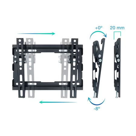 Kontrolsat - Suporte de Parede TooQ - 23" / 43" - Preto - LP1044T-B Kontrolsat - Suporte de Parede TooQ - 23" / 43" - Preto - LP1044T-B