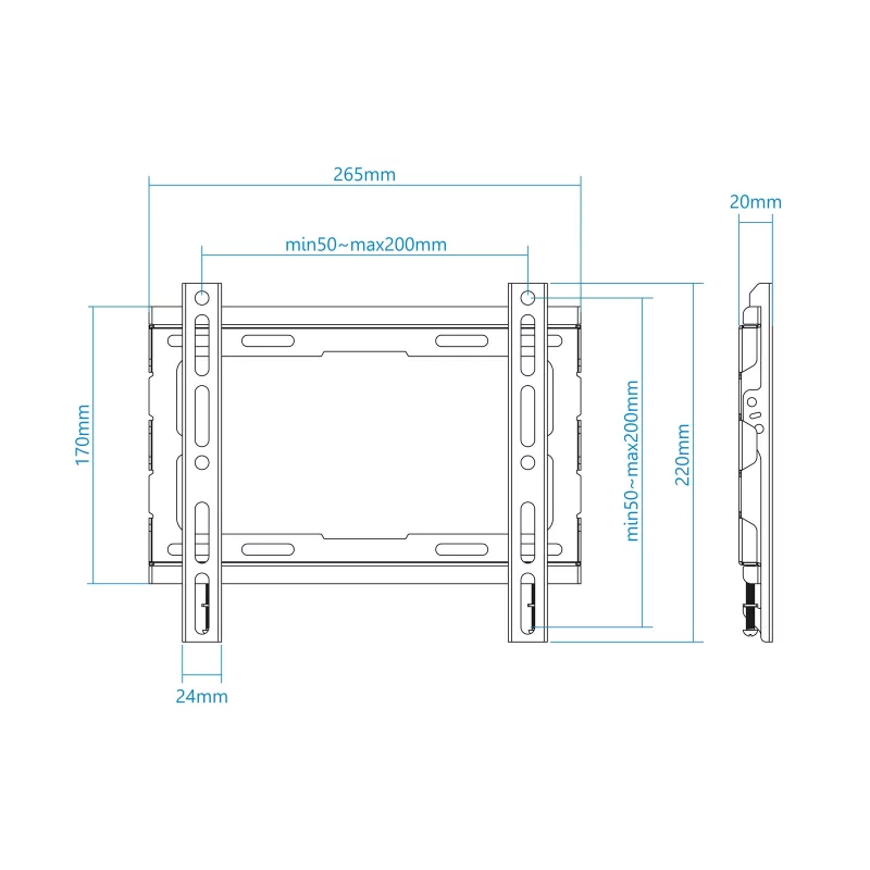 Kontrolsat - Suporte de Parede TooQ - 23" / 43" - Preto - LP1043F-B