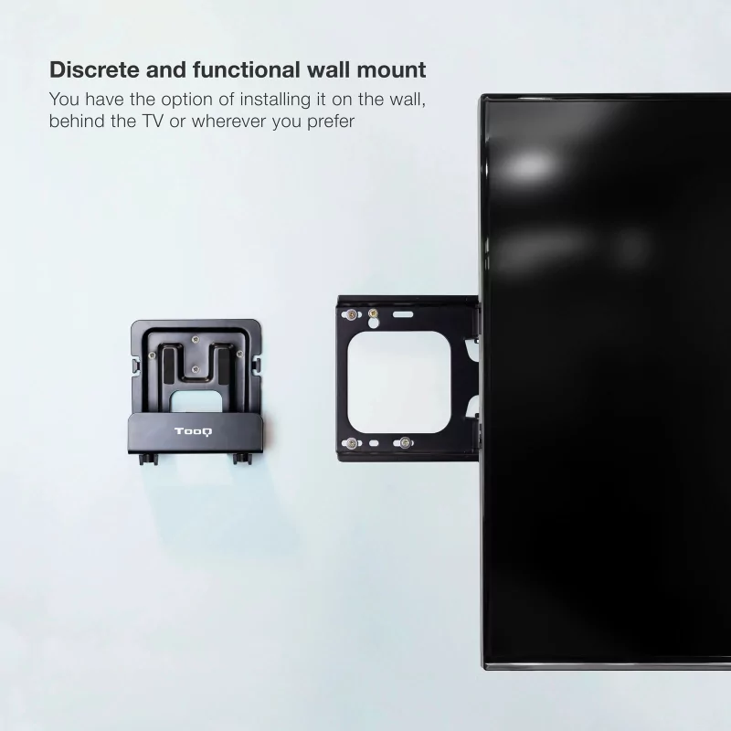 Kontrolsat - Suporte Universal TooQ - p/ (Router, Mini-PC, Receptor...) - Preto - TQMPM4776