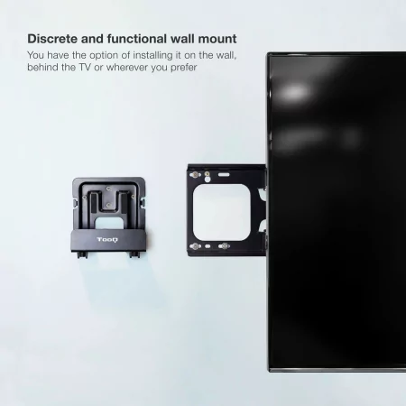 Kontrolsat - Suporte Universal TooQ - p/ (Router, Mini-PC, Receptor...) - Preto - TQMPM4776 Kontrolsat - Suporte Universal TooQ - p/ (Router, Mini-PC, Receptor...) - Preto - TQMPM4776