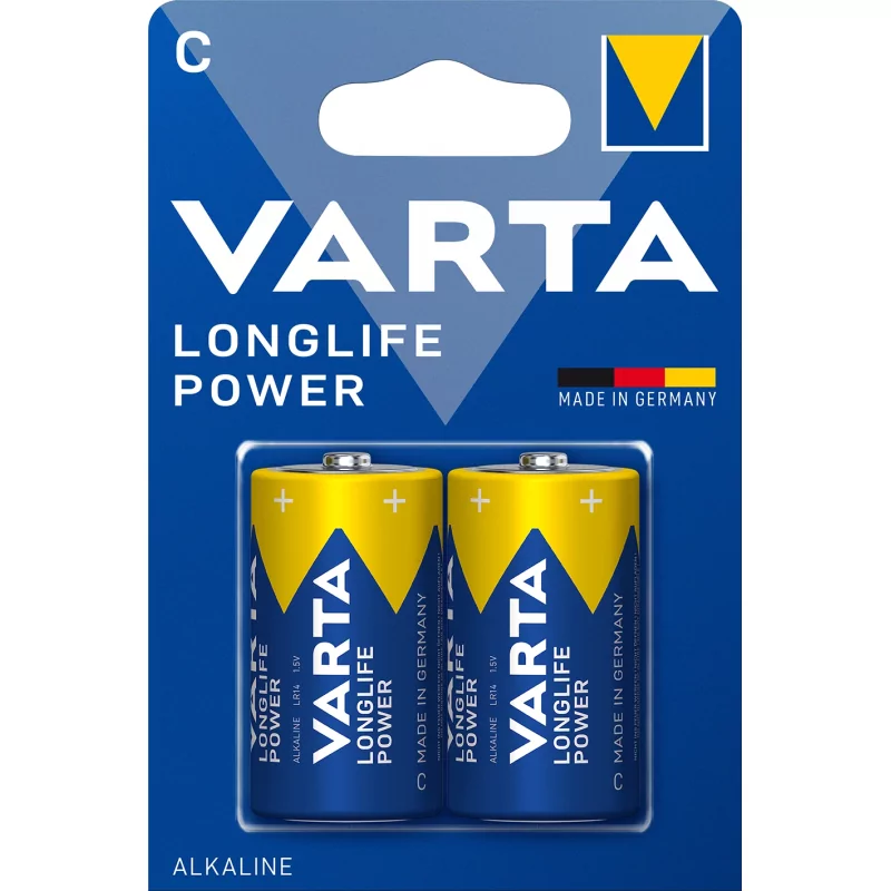 Kontrolsat - LR14 Varta Batteries - Alkaline - LongLife Power - 1.5v