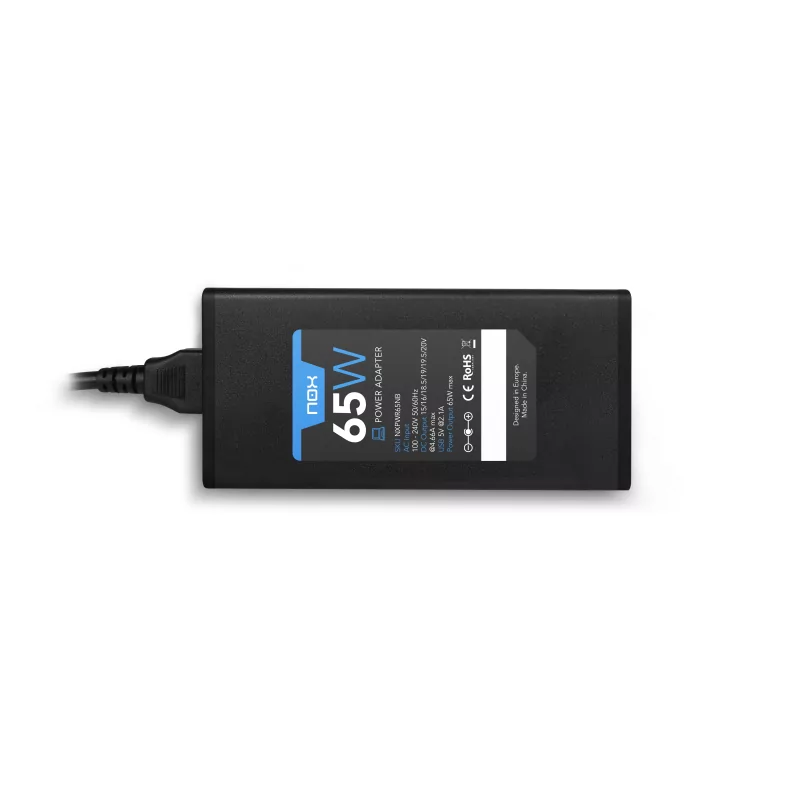 Kontrolsat - Carregador Nox Notebook Slim Power Adapter 65W USB - NXPWR65NB