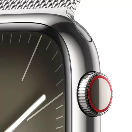 Kontrolsat - Apple Watch Series 9 GPS + Cellular Silver Stainless Steel | Silver Milanese Loop Bracelet (45mm) Kontrolsat - Apple Watch Series 9 GPS + Cellular Silver Stainless Steel | Silver Milanese Loop Bracelet (45mm)