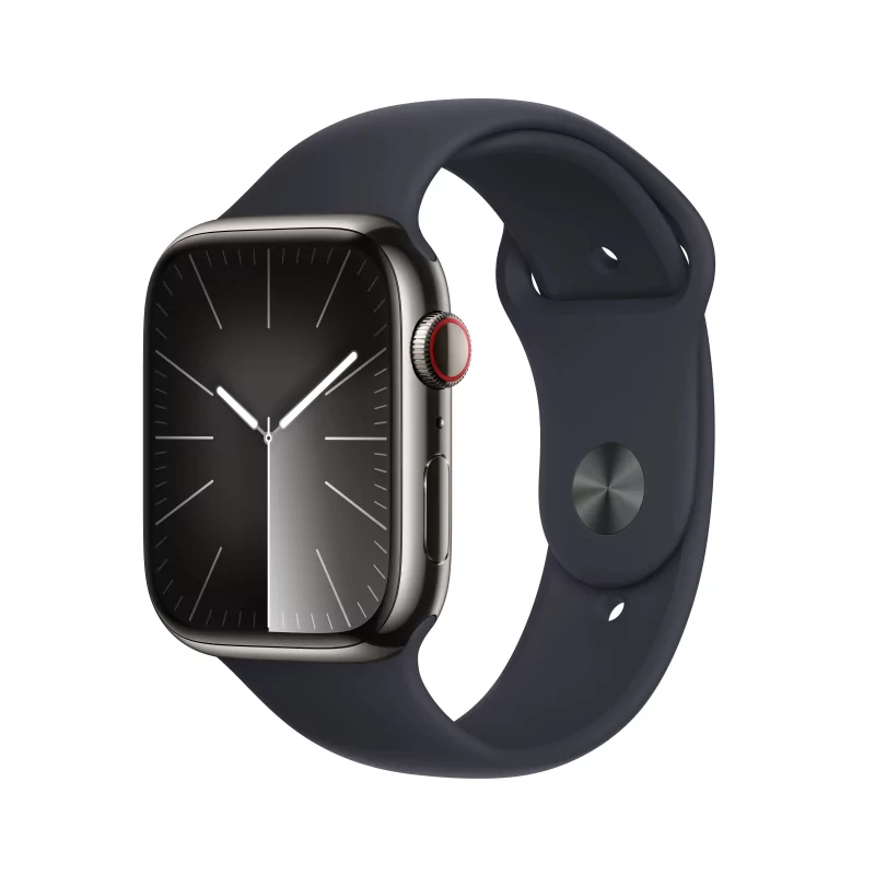 Kontrolsat - Apple Watch Series 9 GPS + Cellular Graphite Stainless Steel | Midnight Sport Strap M/L (45mm) Kontrolsat - Apple Watch Series 9 GPS + Cellular Graphite Stainless Steel | Midnight Sport Strap M/L (45mm)