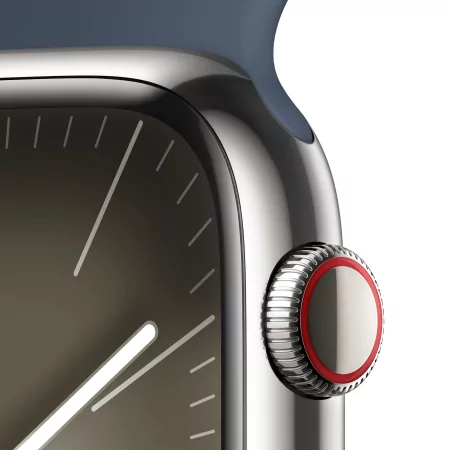 Kontrolsat - Apple Watch Series 9 GPS + Cellular Aço Inoxidável Prateado | Bracelete Sport Azul Trovoada - M/L (45mm) Kontrolsat - Apple Watch Series 9 GPS + Cellular Aço Inoxidável Prateado | Bracelete Sport Azul Trovoada - M/L (45mm)