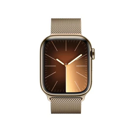 Kontrolsat - Apple Watch Series 9 GPS + Cellular Gold Stainless Steel | Golden Milanese Loop Bracelet (41mm) Kontrolsat - Apple Watch Series 9 GPS + Cellular Gold Stainless Steel | Golden Milanese Loop Bracelet (41mm)