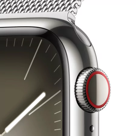 Kontrolsat - Apple Watch Series 9 GPS + Cellular Silver Stainless Steel | Silver Milanese Loop Bracelet (41mm) Kontrolsat - Apple Watch Series 9 GPS + Cellular Silver Stainless Steel | Silver Milanese Loop Bracelet (41mm)