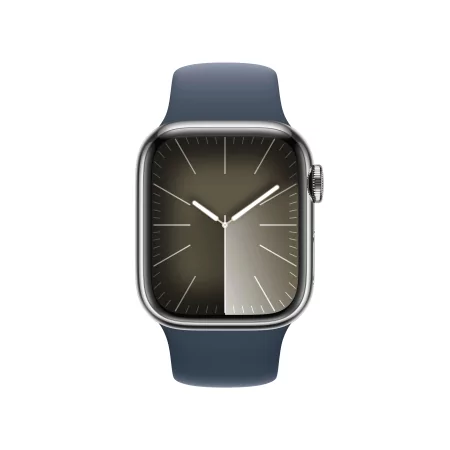 Kontrolsat - Apple Watch Series 9 GPS + Cellular Silver Stainless Steel | Trovoada Blue Sport Strap - M/L (41mm) Kontrolsat - Apple Watch Series 9 GPS + Cellular Silver Stainless Steel | Trovoada Blue Sport Strap - M/L (41mm)
