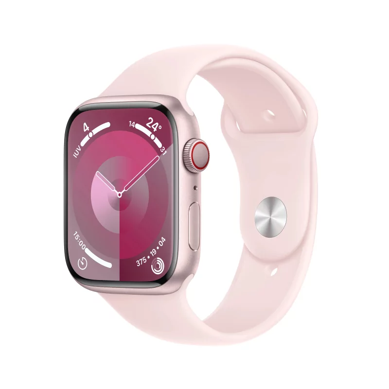 Kontrolsat - Apple Watch Series 9 GPS + Cellular Aluminum Pink | Light Pink Sport Bracelet - S/M (45mm) Kontrolsat - Apple Watch Series 9 GPS + Cellular Aluminum Pink | Light Pink Sport Bracelet - S/M (45mm)