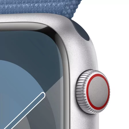 Kontrolsat - Apple Watch Series 9 GPS + Cellular Silver Aluminum | Winter Blue Sport Loop Strap (45mm) Kontrolsat - Apple Watch Series 9 GPS + Cellular Silver Aluminum | Winter Blue Sport Loop Strap (45mm)