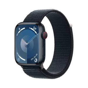 Kontrolsat - Apple Watch Series 9 GPS + Cellular Midnight Aluminum | Sport Loop Midnight Bracelet (45mm)