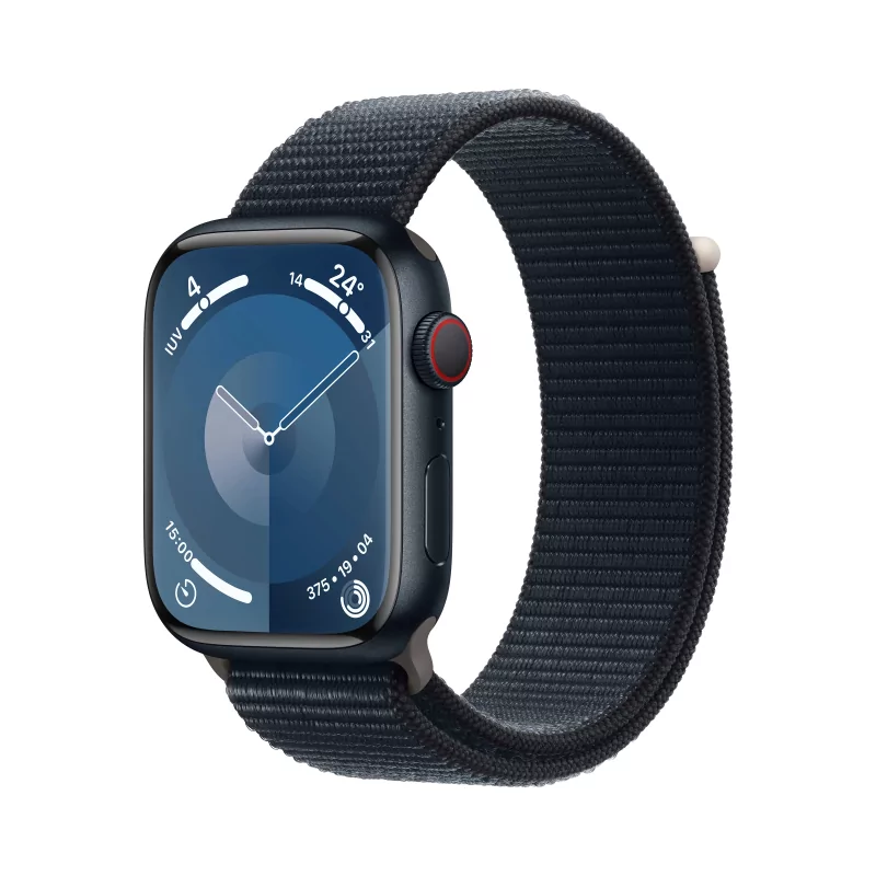 Kontrolsat - Apple Watch Series 9 GPS + Cellular Midnight Aluminum | Sport Loop Midnight Bracelet (45mm) Kontrolsat - Apple Watch Series 9 GPS + Cellular Midnight Aluminum | Sport Loop Midnight Bracelet (45mm)
