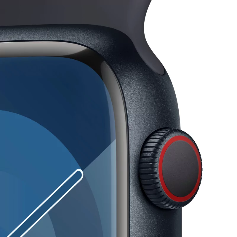 Kontrolsat - Apple Watch Series 9 GPS + Cellular Alumínio Meia-Noite | Bracelete Sport Meia-Noite - M/L (45mm)