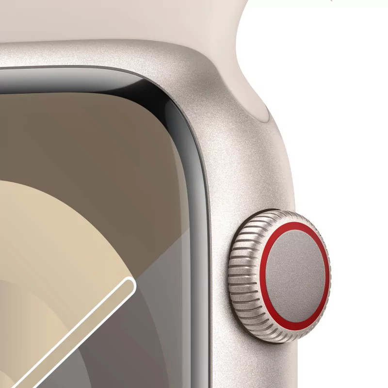 Kontrolsat - Apple Watch Series 9 GPS + Cellular Aluminum Starlight | Starlight Sport Bracelet - S/M (45mm)
