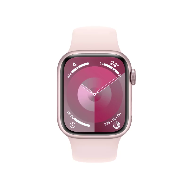 Kontrolsat - Apple Watch Series 9 GPS + Cellular Aluminum Pink | Light Pink Sport Bracelet - S/M (41mm)