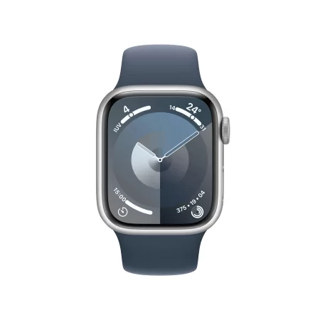 Kontrolsat - Apple Watch Series 9 GPS + Cellular Silver Aluminum | Trovoada Blue Sport Bracelet - S/M (41mm) Kontrolsat - Apple Watch Series 9 GPS + Cellular Silver Aluminum | Trovoada Blue Sport Bracelet - S/M (41mm)