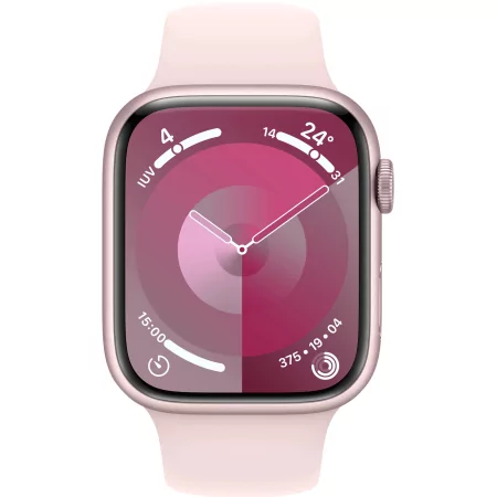 Kontrolsat - Apple Watch Series 9 GPS Aluminum Pink | Light Pink Sport Strap - M/L (45mm) Kontrolsat - Apple Watch Series 9 GPS Aluminum Pink | Light Pink Sport Strap - M/L (45mm)