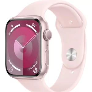 Kontrolsat - Apple Watch Series 9 GPS Alumínio Rosa| Bracelete Sport Rosa Claro - S/M (45mm)