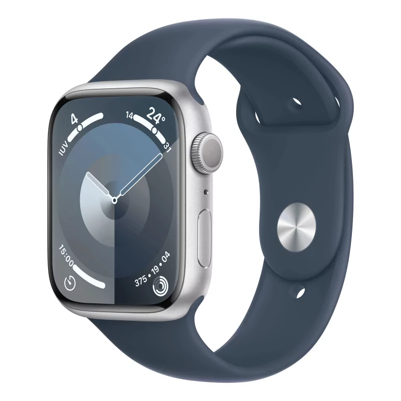 Kontrolsat - Apple Watch Series 9 GPS Aluminum Silver | Trovoada Blue Sport Strap - M/L (45mm) Kontrolsat - Apple Watch Series 9 GPS Aluminum Silver | Trovoada Blue Sport Strap - M/L (45mm)