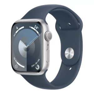 Kontrolsat - Apple Watch Series 9 GPS Aluminum Silver | Trovoada Blue Sport Bracelet - S/M (45mm)