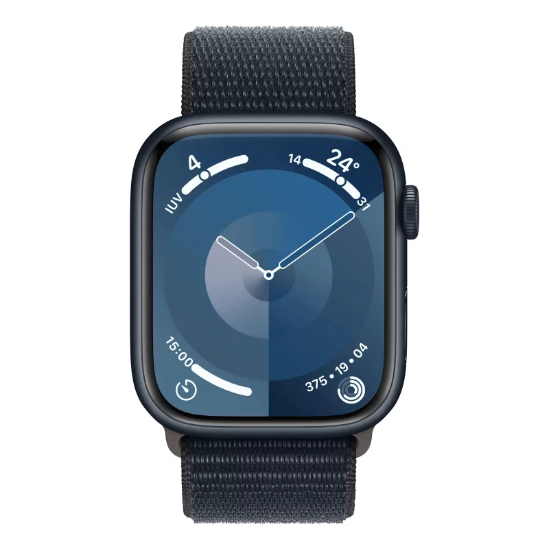 Kontrolsat - Apple Watch Series 9 GPS Alumínio Meia-Noite | Bracelete Sport Loop Meia-Noite (45mm)