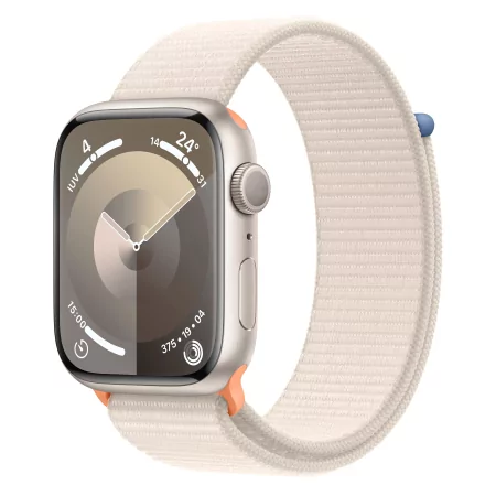Kontrolsat - Apple Watch Series 9 GPS Alumínio Luz das Estrelas | Bracelete Sport Loop Luz das Estrelas (45mm)