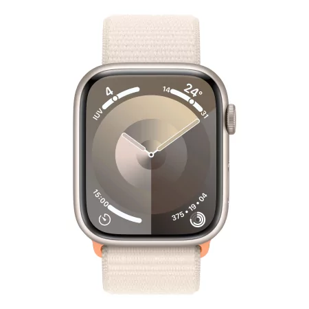 Kontrolsat - Apple Watch Series 9 GPS Alumínio Luz das Estrelas | Bracelete Sport Loop Luz das Estrelas (45mm)