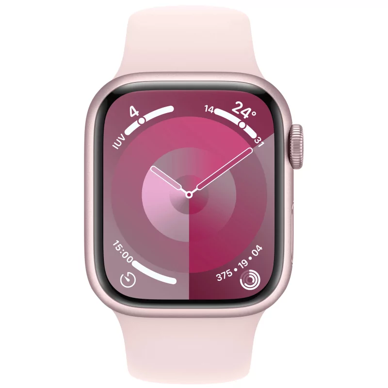 Kontrolsat - Apple Watch Series 9 GPS Aluminum Pink | Light Pink Sport Strap - M/L (41mm)