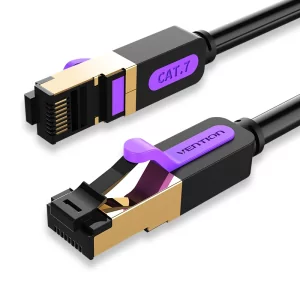 Kontrolsat - Cabo de Rede RJ45 SGTP Vention - Cat7 - 50cm - Preto/Roxo - ICDBD