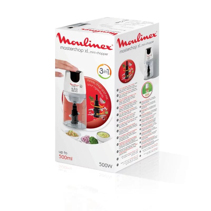 Kontrolsat - Moulinex Masterchop XXL Chopper - 500W - 0.5L - White - DJ450B10
