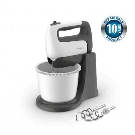 Kontrolsat - Batedeira Moulinex Perp´mix - 500W - 2.5L - Branca / Cinza - HM464110