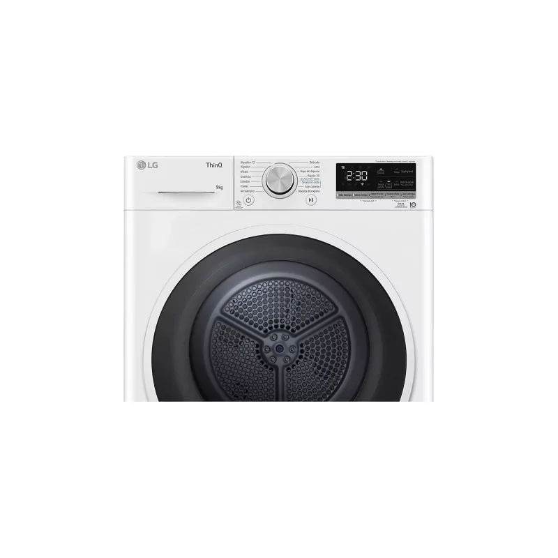 Kontrolsat - Máquina de Secar Roupa LG - 9Kg - Bomba de Calor - Classe B - Branca - RH90V5AV6N