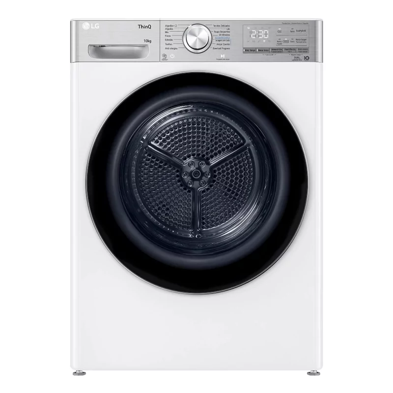 Kontrolsat - Máquina de Secar Roupa LG - 10Kg - Bomba de Calor - Classe A - Branca - RH10V9AV2WR Kontrolsat - Máquina de Secar Roupa LG - 10Kg - Bomba de Calor - Classe A - Branca - RH10V9AV2WR