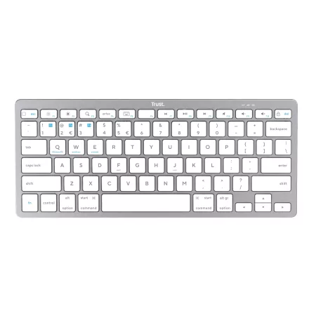 Kontrolsat - Trust Bluetooth Keyboard - Ultrathin - Silver - TECTRU24907 Kontrolsat - Trust Bluetooth Keyboard - Ultrathin - Silver - TECTRU24907