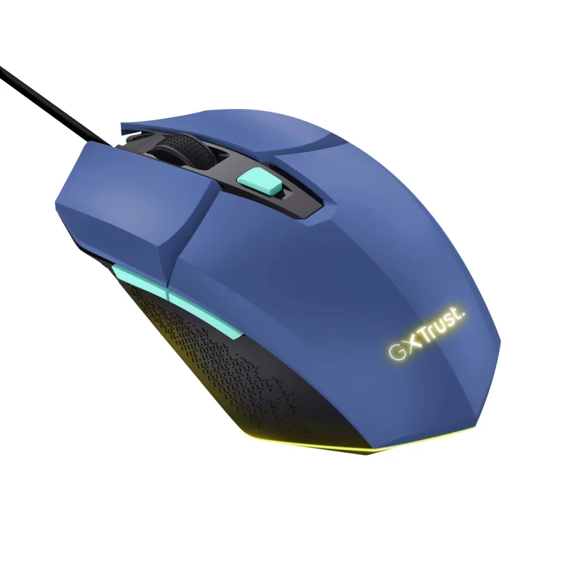 Kontrolsat - Rato Gaming Trust - 6400 DPI - 60 IPS - RGB - Azul - GXT 109 FELOX