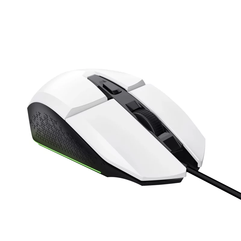 Kontrolsat - Trust Gaming Mouse - 6400 DPI - 60 IPS - RGB - White - GXT 109W FELOX